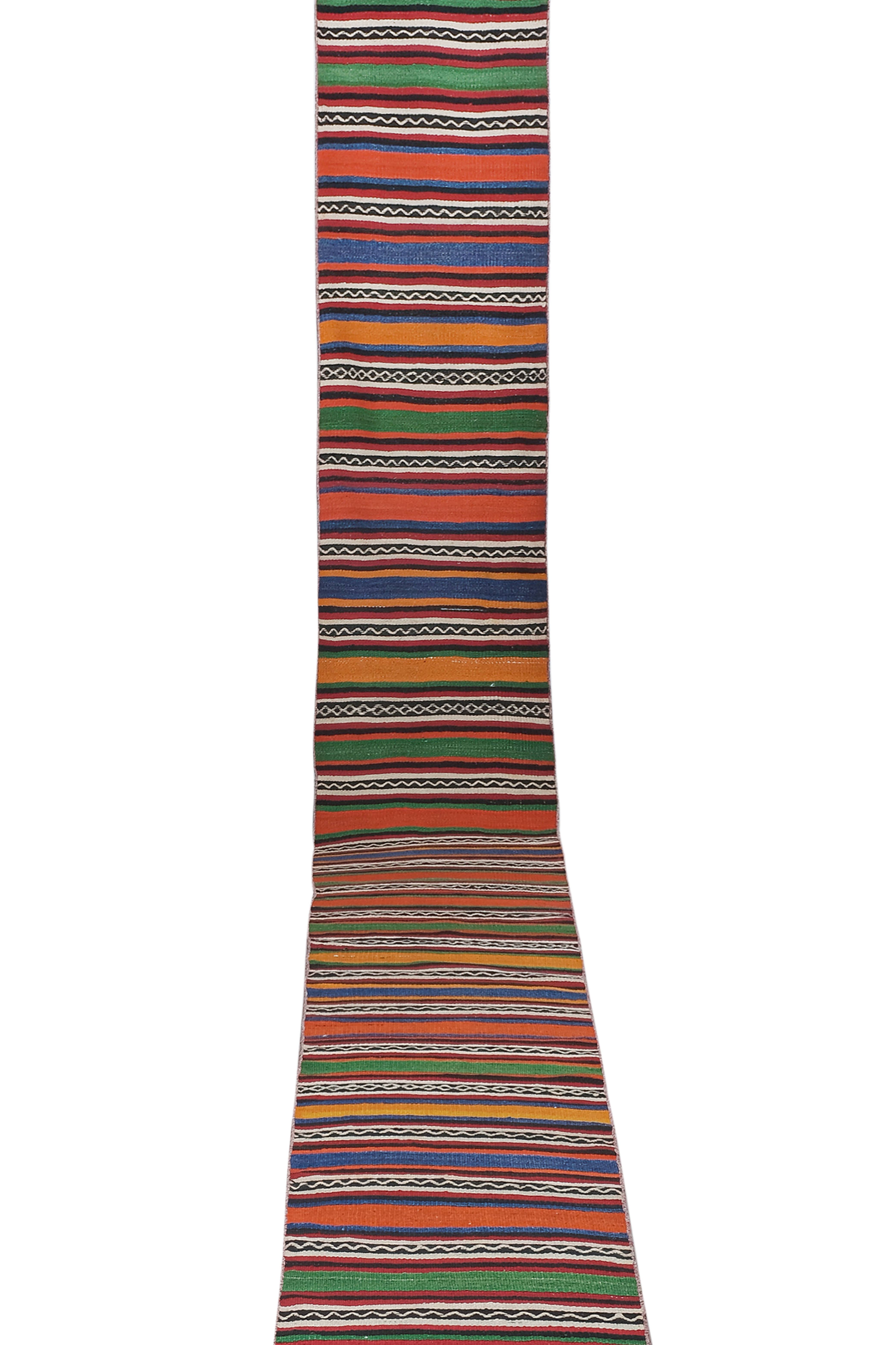 Vintage Turkish Kilim Runner 2'1'' x 21'3''