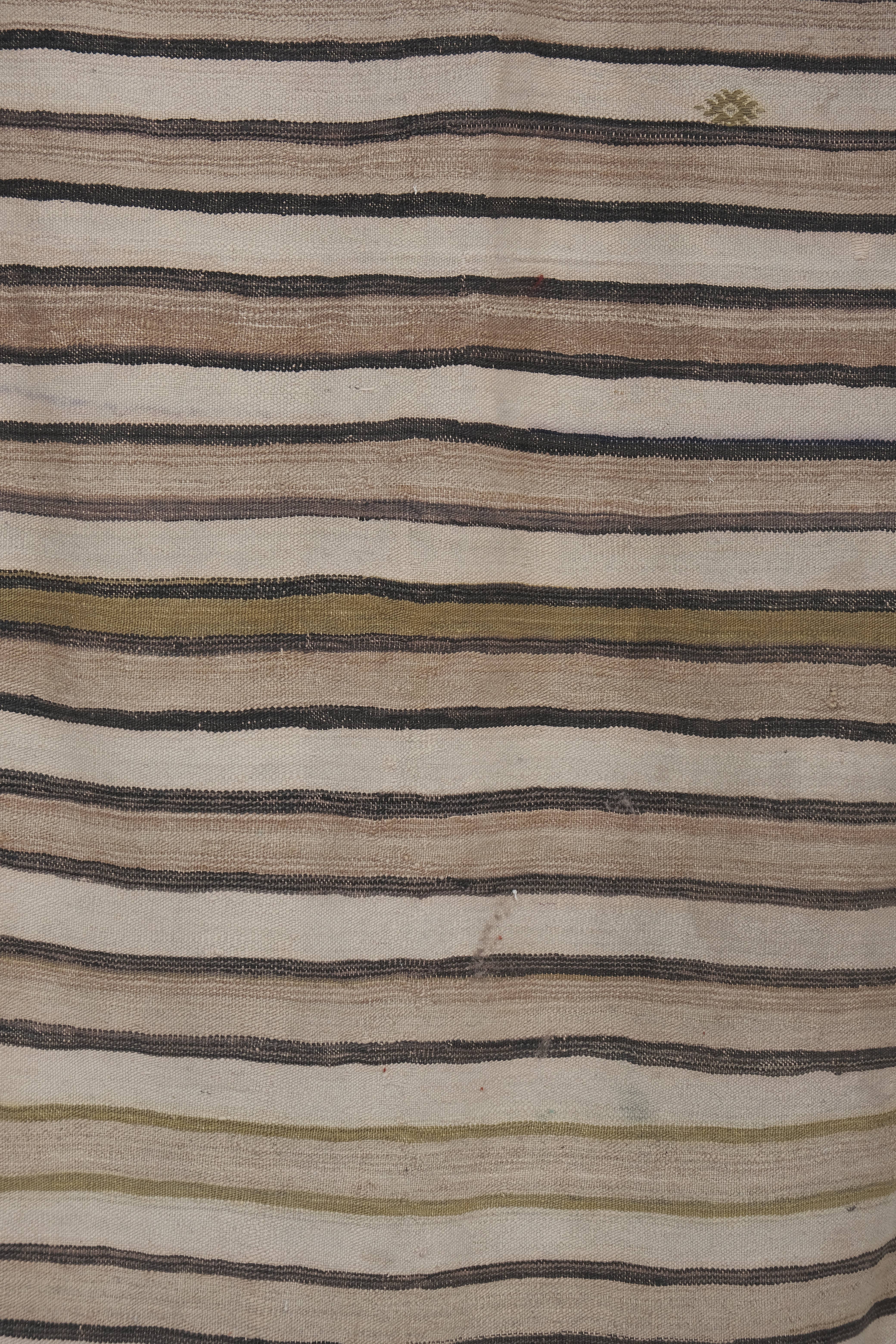 Vintage Turkish Kilim Runner 3'7'' x 9'3''