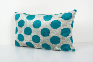 Silk Ikat Velvet Pillow Cover | 16'' x 24''