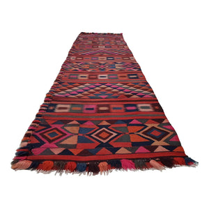 Vintage Turkish Kilim Runner 2'4'' x 8'4''