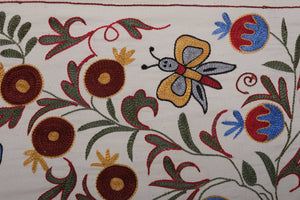 Hand-Embroidered Suzani Table Runner 1'8'' x 6'1''