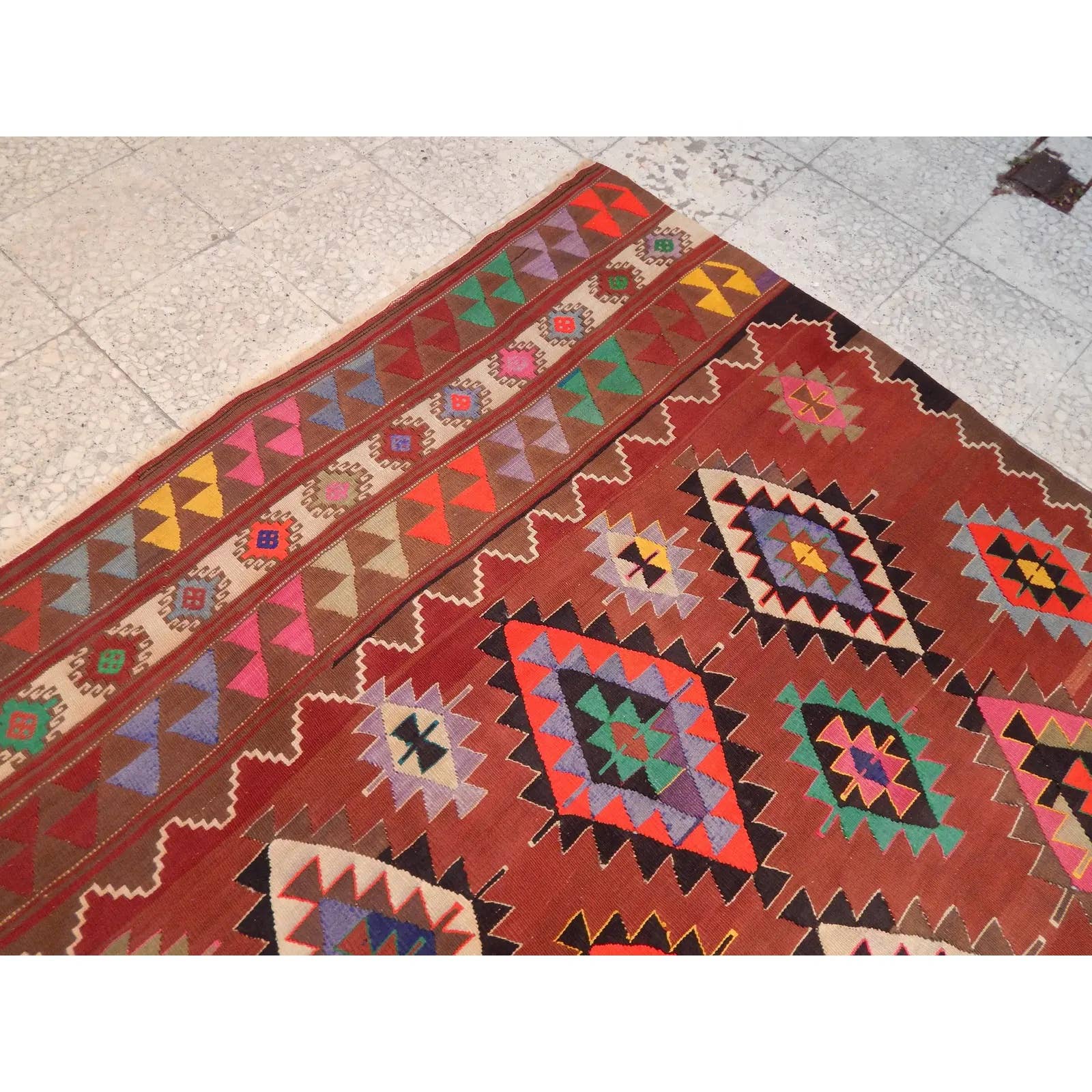 Vintage Turkish Kilim Rug 5' x 7'7''