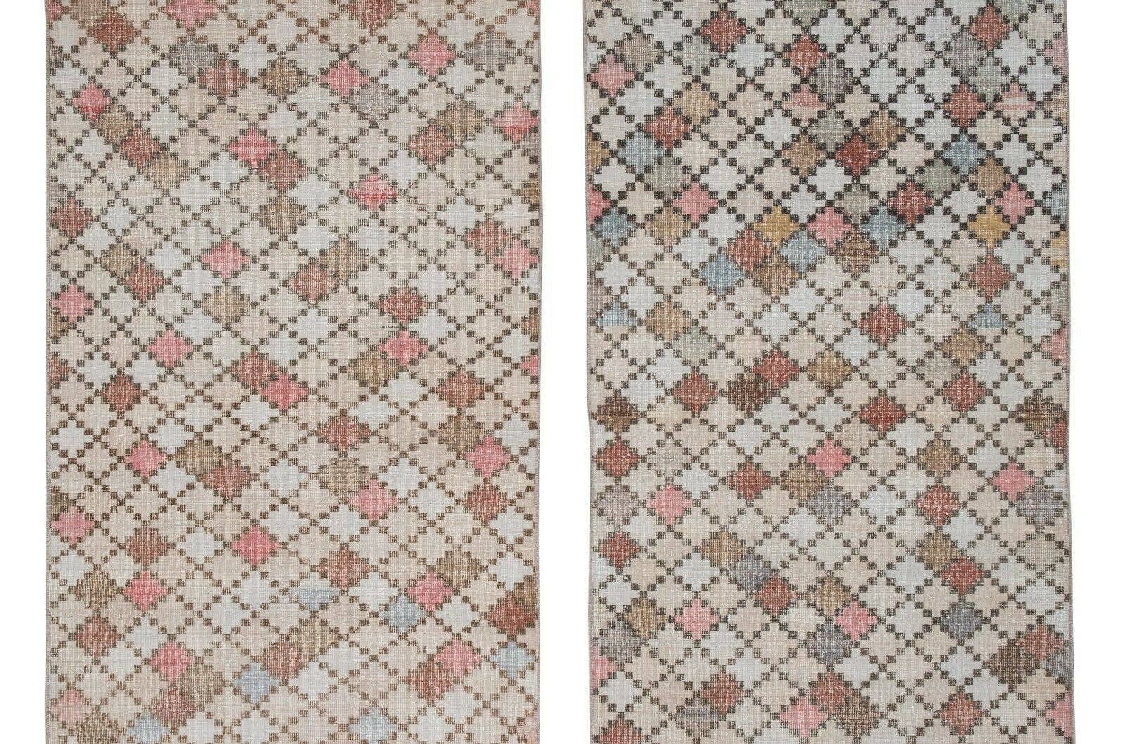 Vintage Turkish Rug Set of 2 | 3'10'' x 6'2''