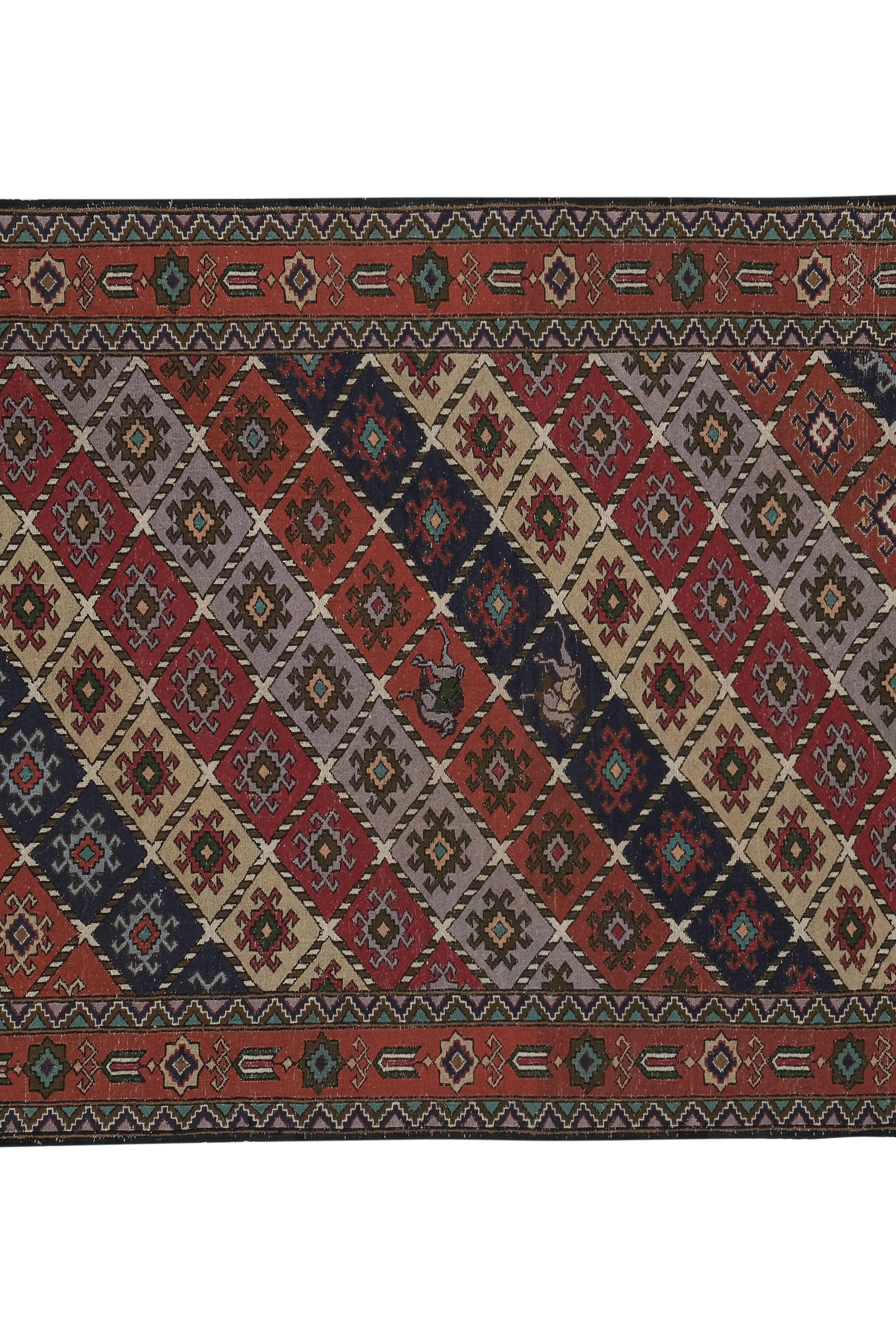 Vintage Turkish Kilim Rug 4'2'' x 6'5''