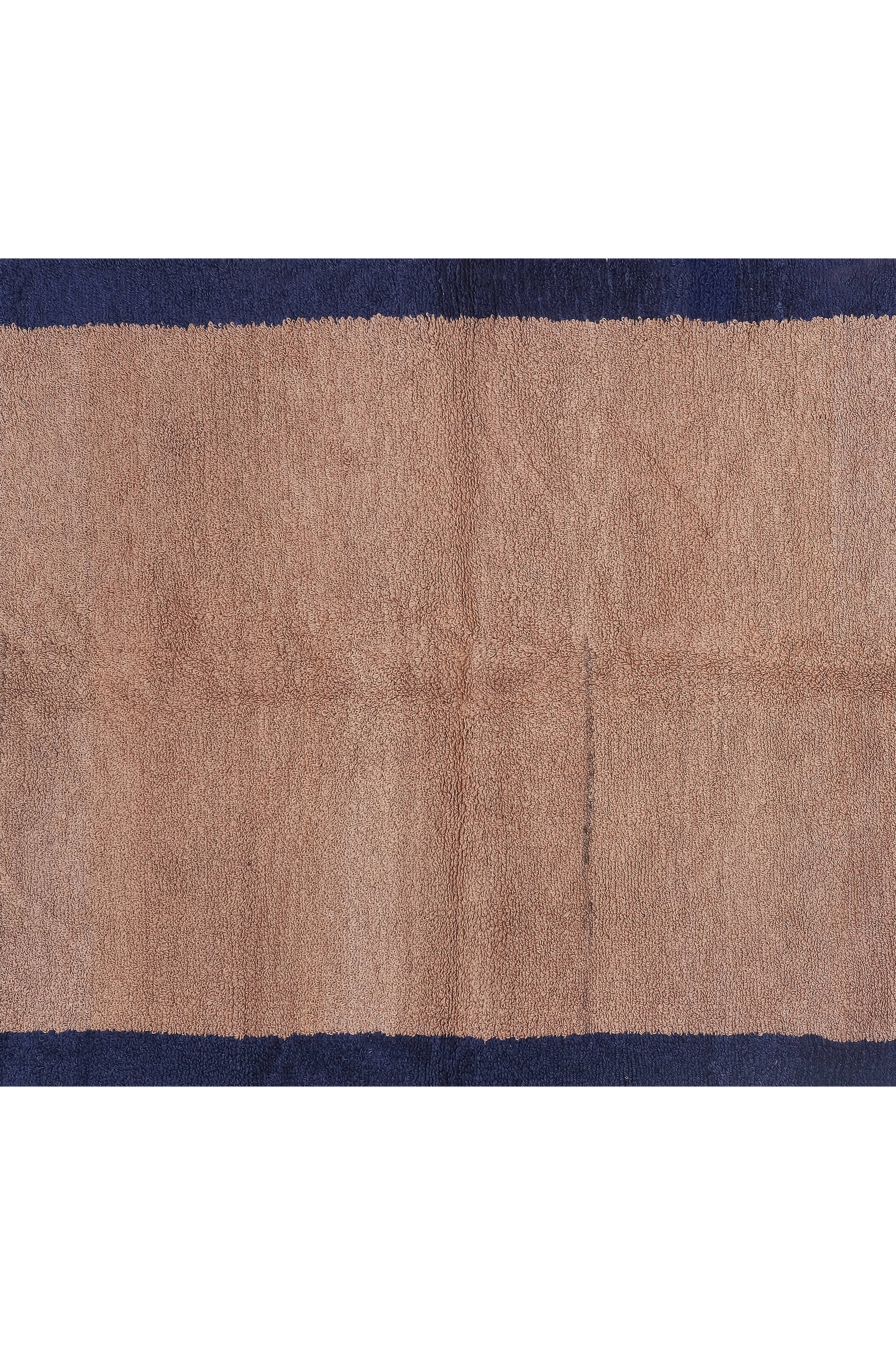 Vintage Checkered Turkish Tulu Rug 4'4'' x 5'11''