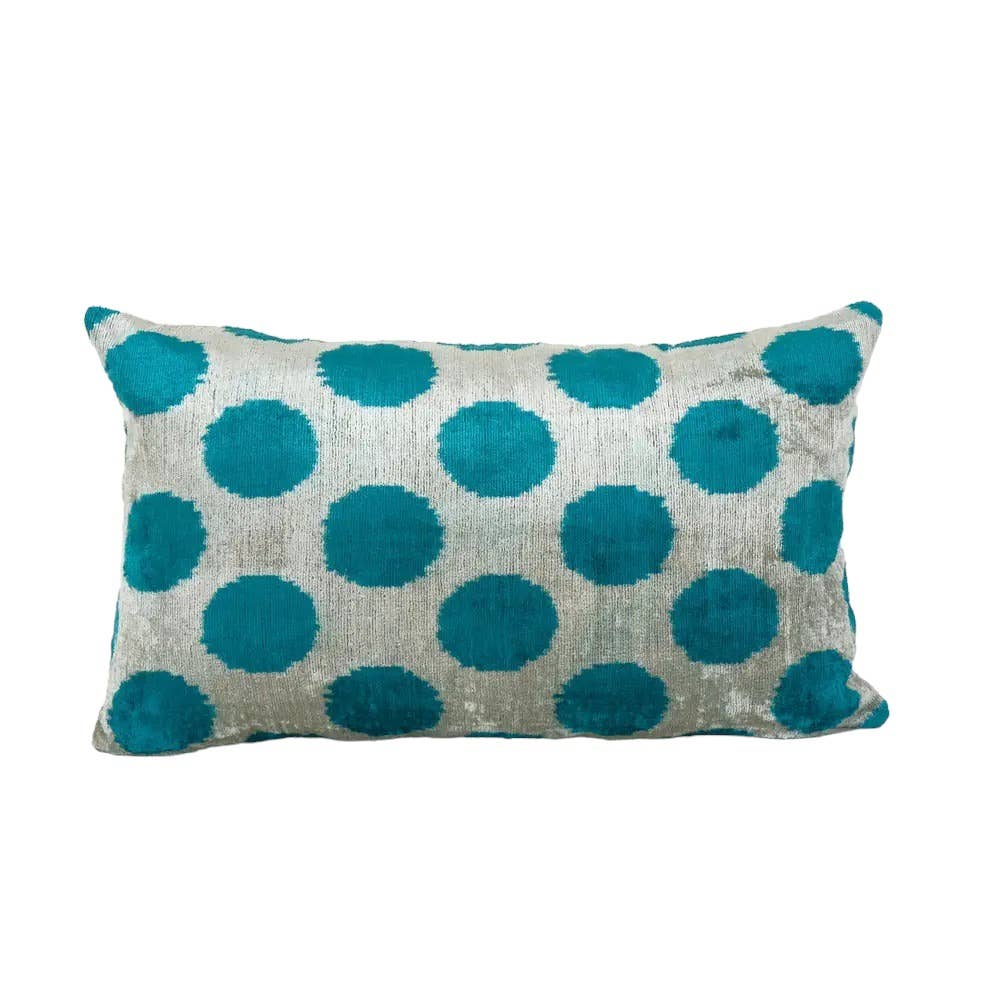 Silk Ikat Velvet Pillow Cover | 16'' x 24''