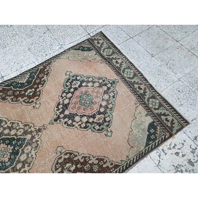 Vintage Turkish Anatolian Oushak Runner 3'8'' x 12'8''