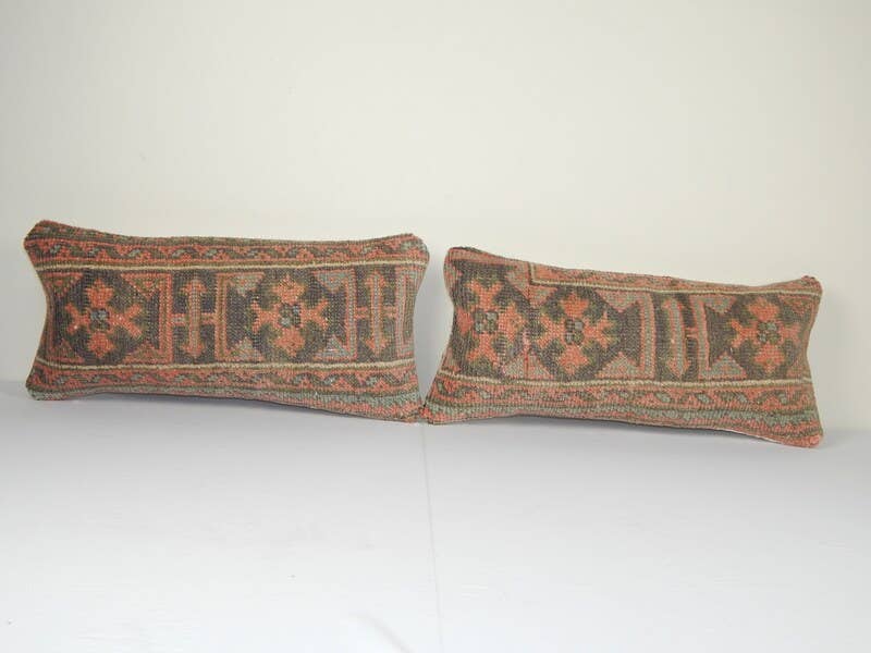 Rug Pillow Cover Set of 2 | 10'' x 22''