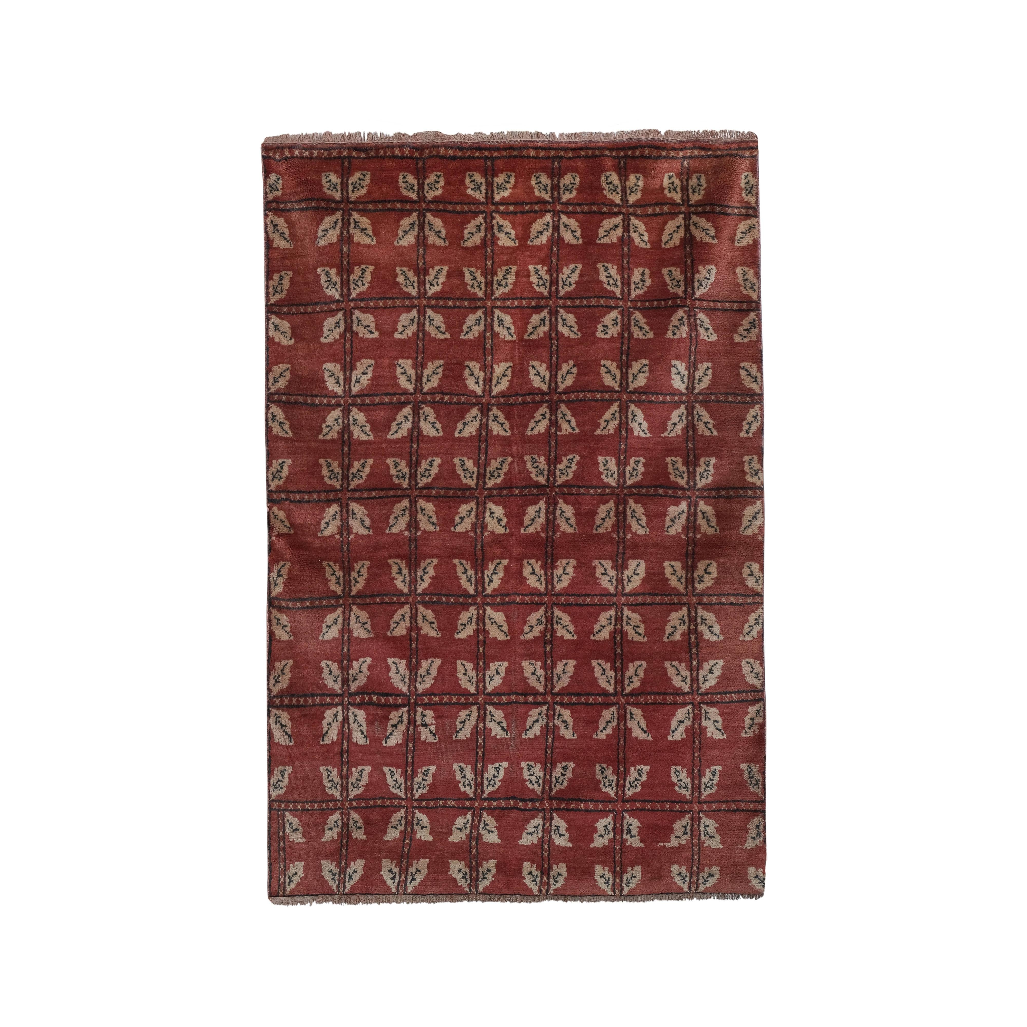 Vintage Turkish Kars Oushak Rug 4'8'' x 6'9''