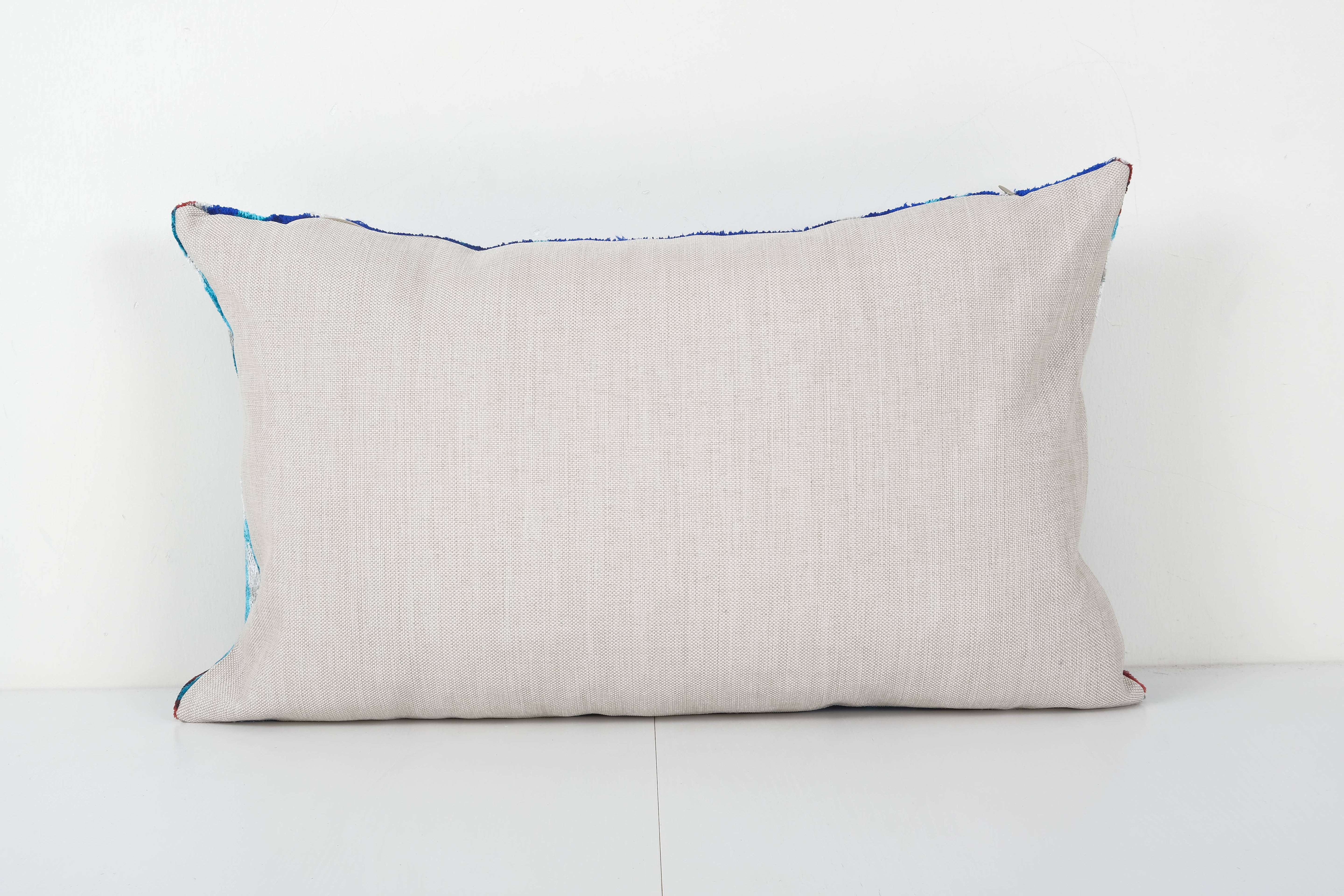 Silk Ikat Velvet Pillow Cover | 16'' x 24''