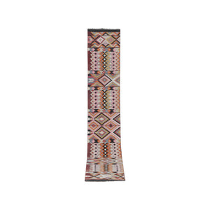 Vintage Turkish Kilim Runner 2'6'' x 14'7''