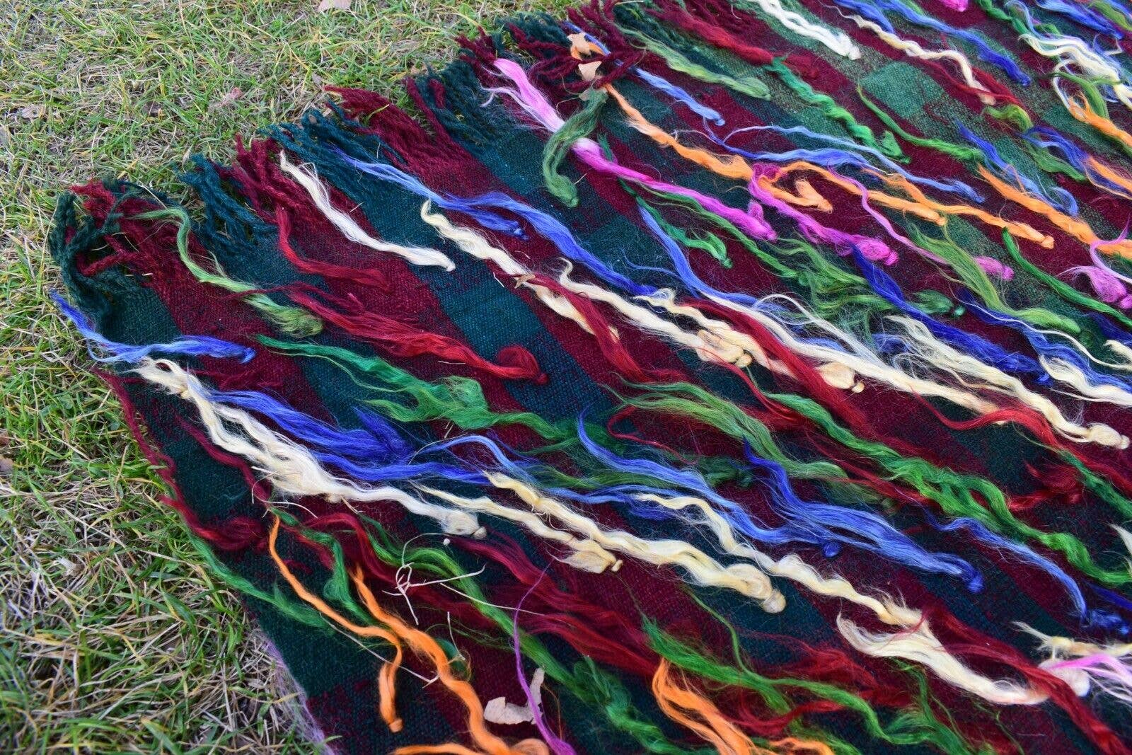 Vintage Turkish Tulu Rug 4'7'' x 5'5''
