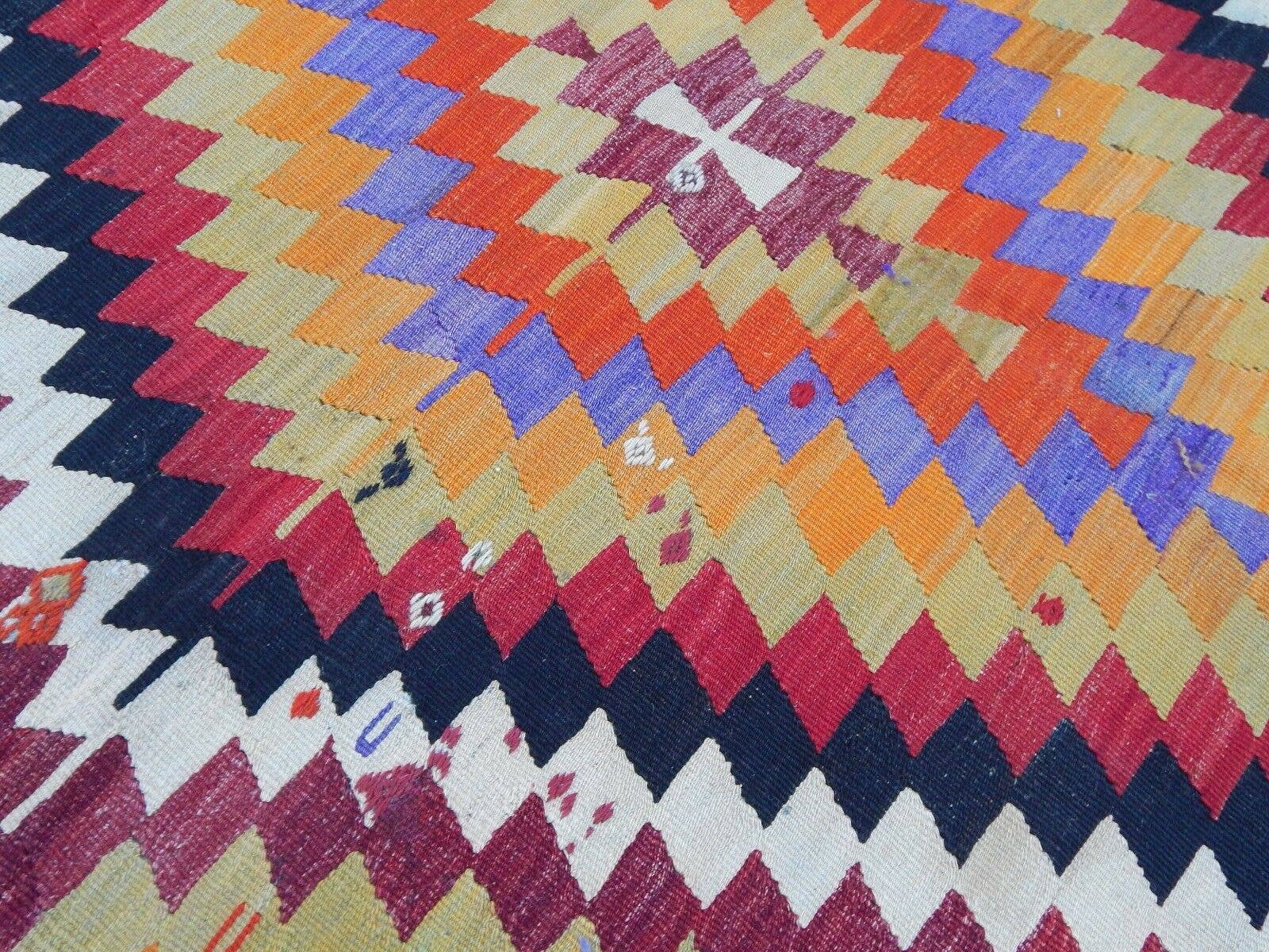 Vintage Turkish Rug 4'2'' x 10'9''