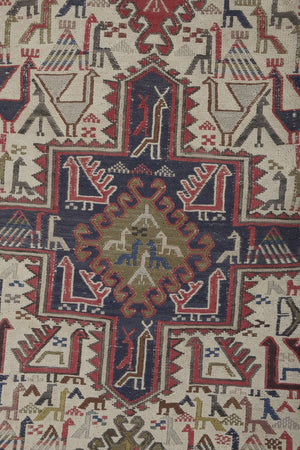 Vintage Turkish Soumac Kilim Rug 2'4'' x 6'4''