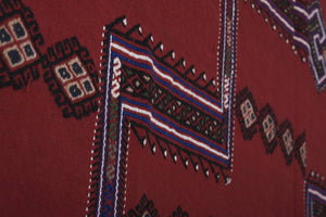 Vintage Turkish Karapinar Kilim Rug 4'7'' x 7'9''