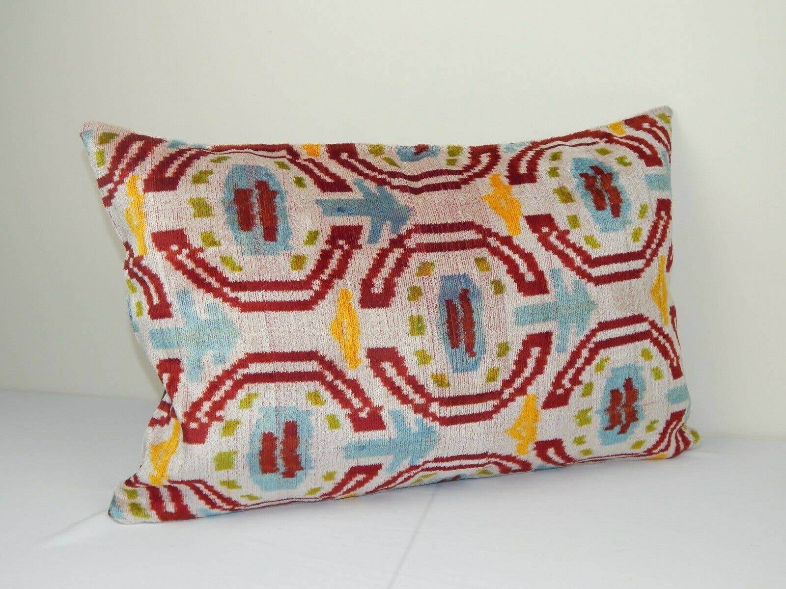 Silk Ikat Velvet Pillow Cover | 16'' x 24''