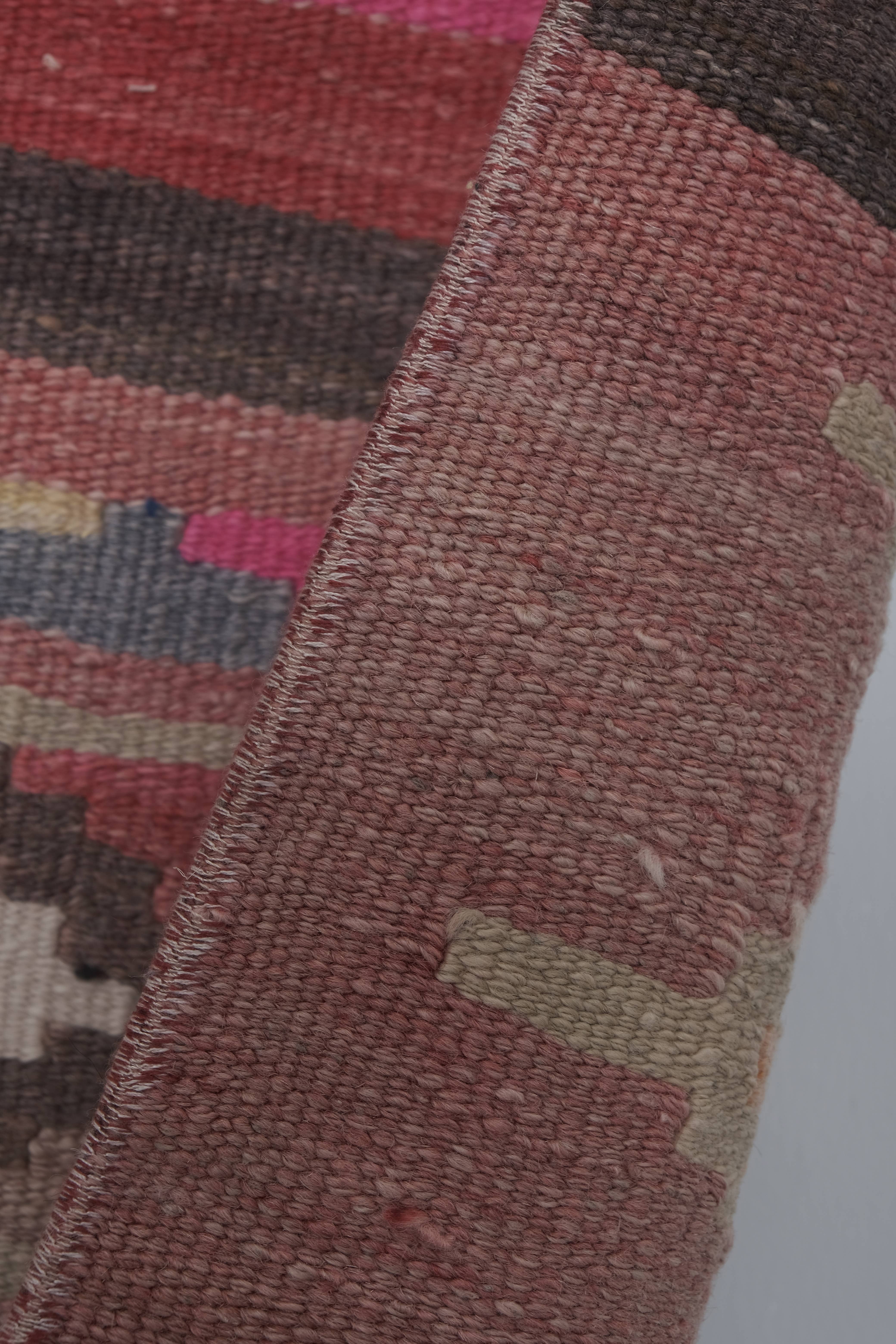 Vintage Turkish Kilim Runner 2'6'' x 20'11''