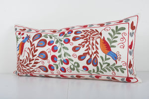 Bird Suzani Bedding Pillow Cover | 18'' x 35''