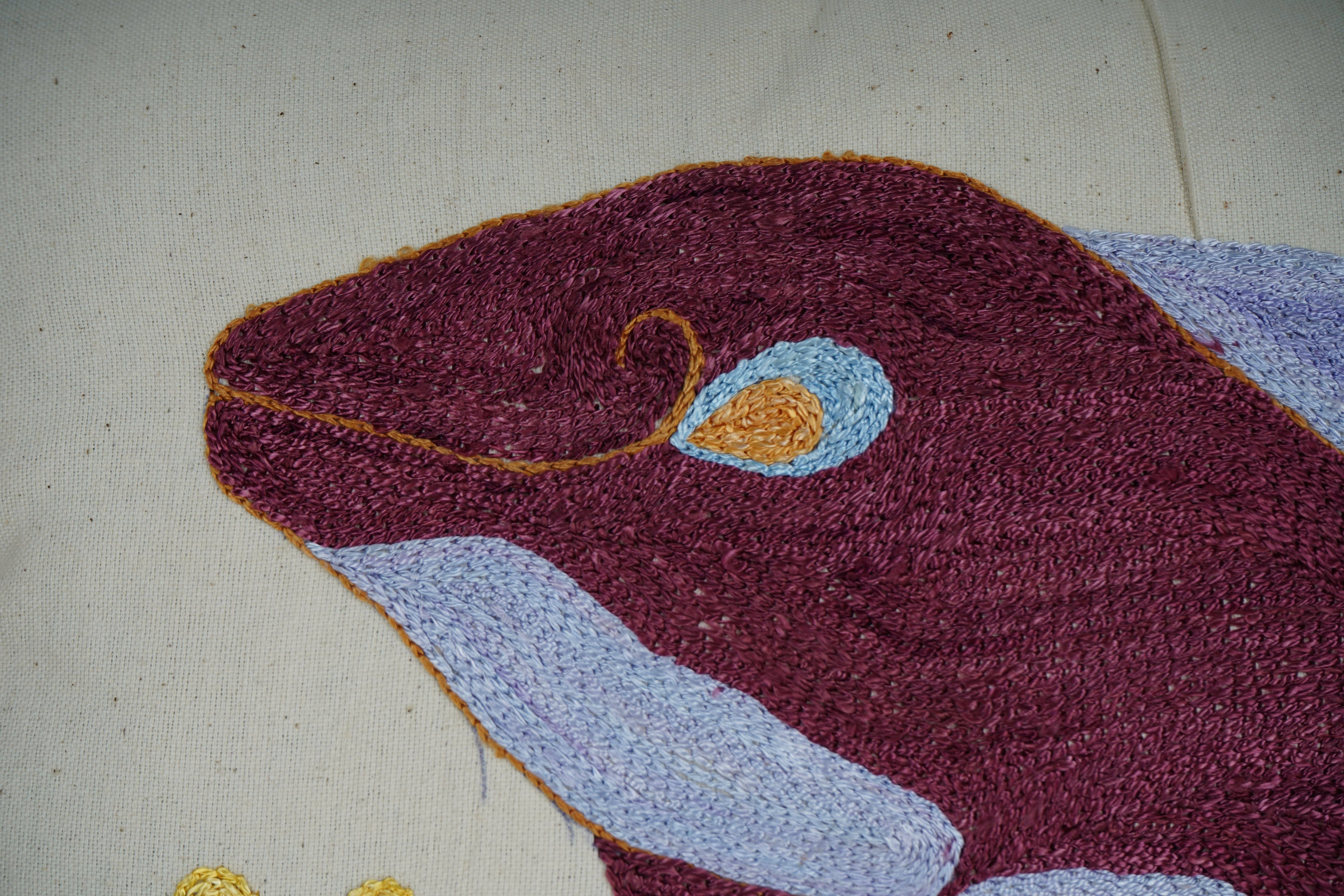 Fish Suzani Pillow Cover Set of 2 | 17'' x 17''