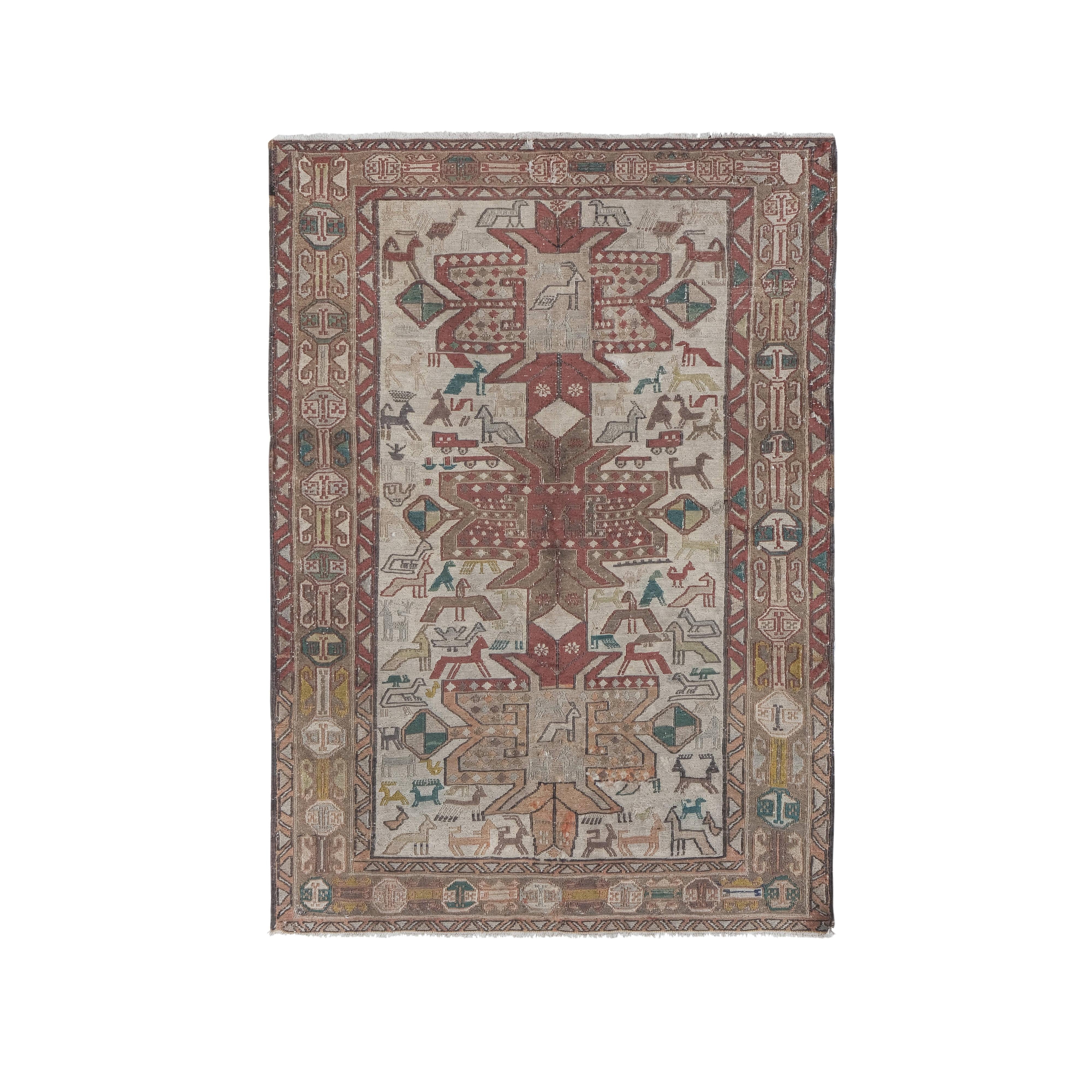 Vintage Turkish Kilim Rug 39'' x 56''