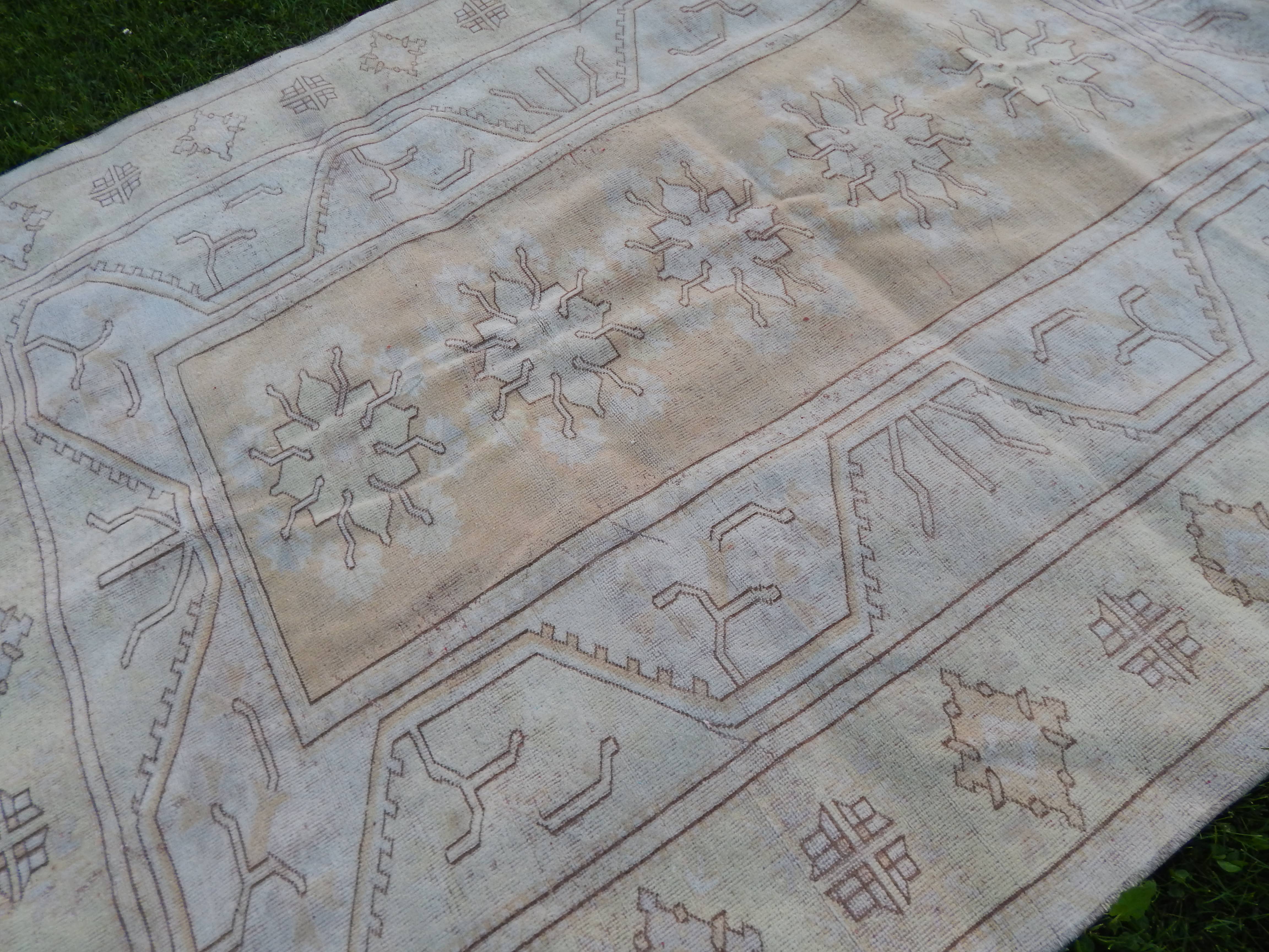 Vintage Oushak Rug 6'5'' x 8'10''
