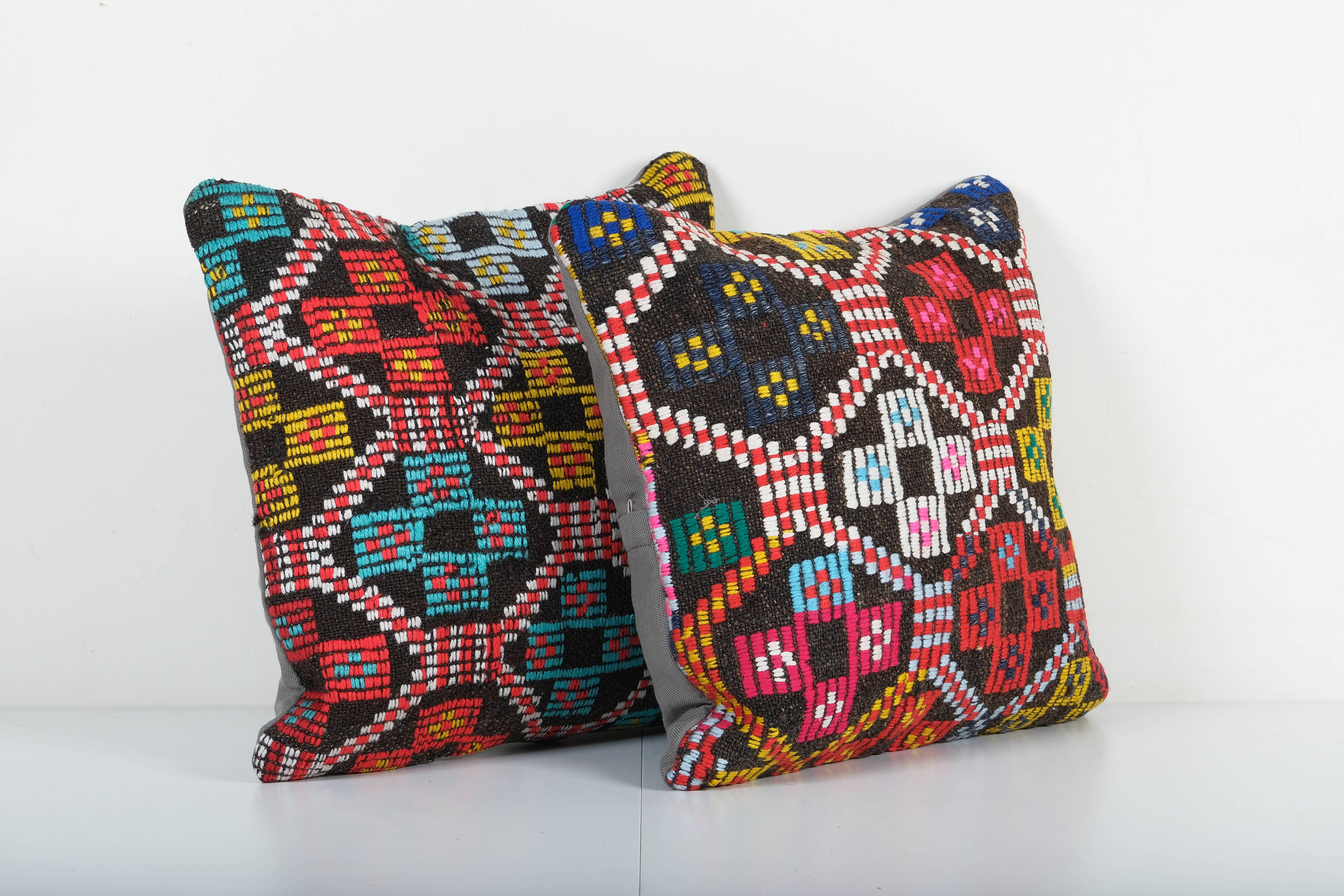 Kilim Pillow Cover Set of 2 | 16'' x 16''