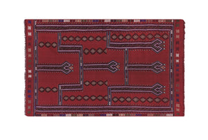 Vintage Turkish Karapinar Kilim Rug 4'7'' x 7'9''