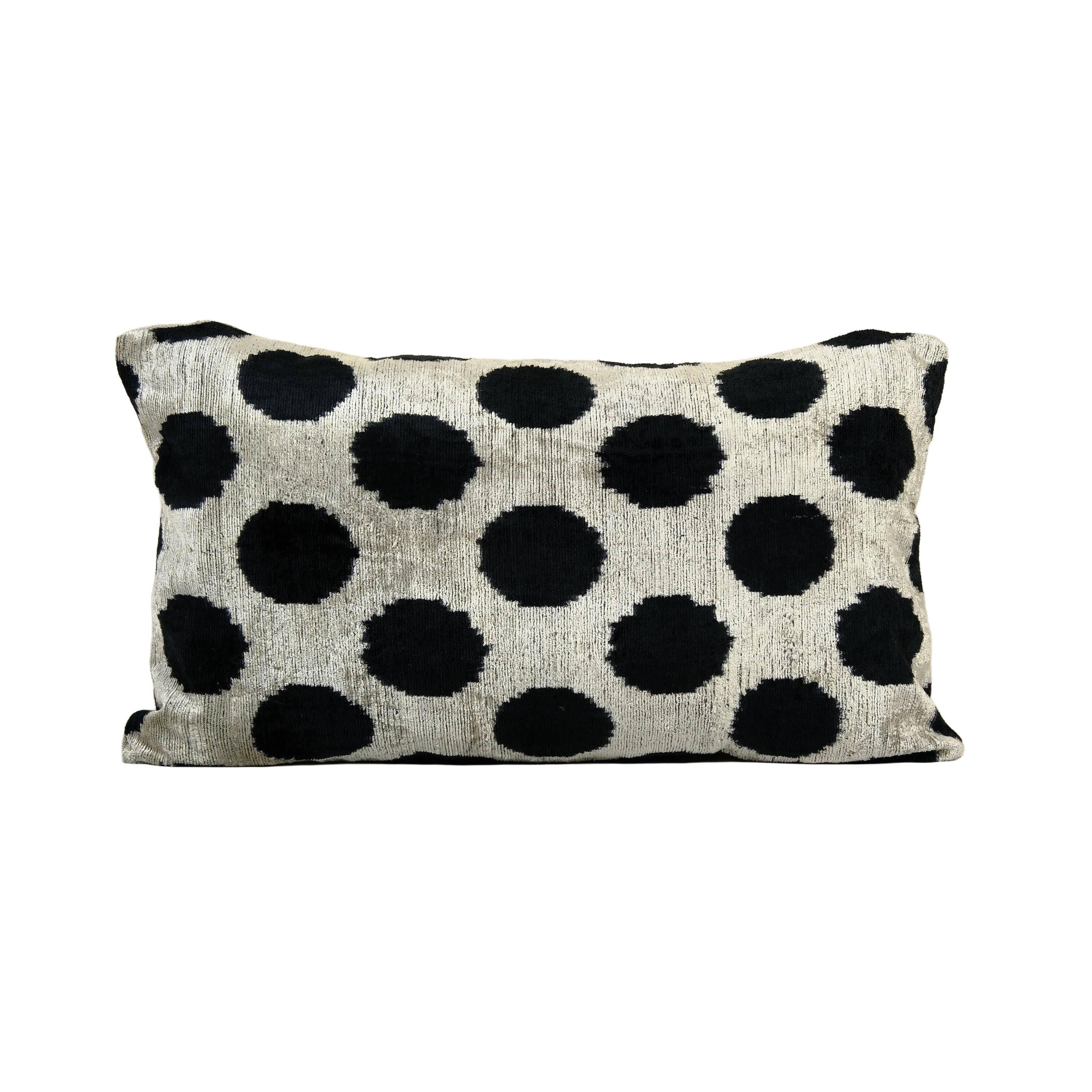 Silk Ikat Velvet Pillow Cover | 16'' x 24''