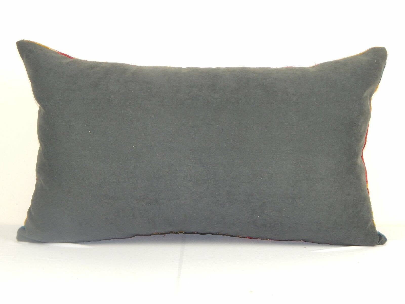 Silk Ikat Patchwork Velvet Pillow Cover | 16'' x 26''
