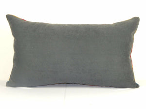 Silk Ikat Patchwork Velvet Pillow Cover | 16'' x 26''