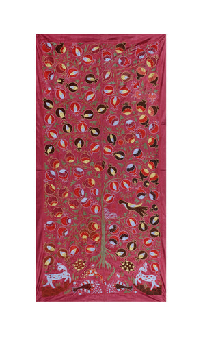 Silk Suzani Wall Hanging & Bedspread | 3'2'' x 6'4''