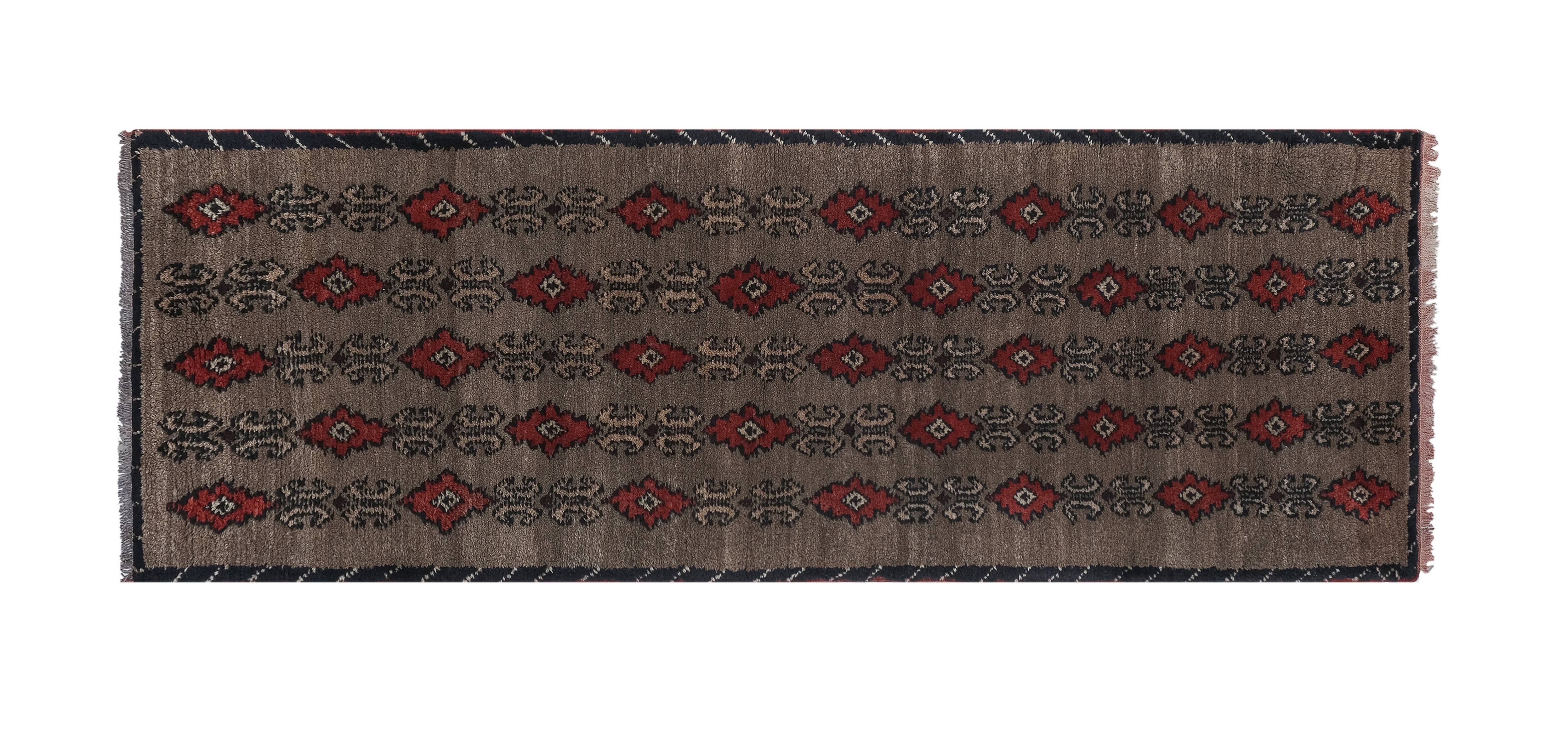 Vintage Turkish Tulu Rug 2'5'' x 7'4''