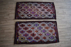 Vintage Kilim Yastik Rugs Set of 2 | 22'' x 41''