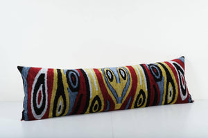 Silk Ikat Velvet Pillow Cover | 14'' x 47''