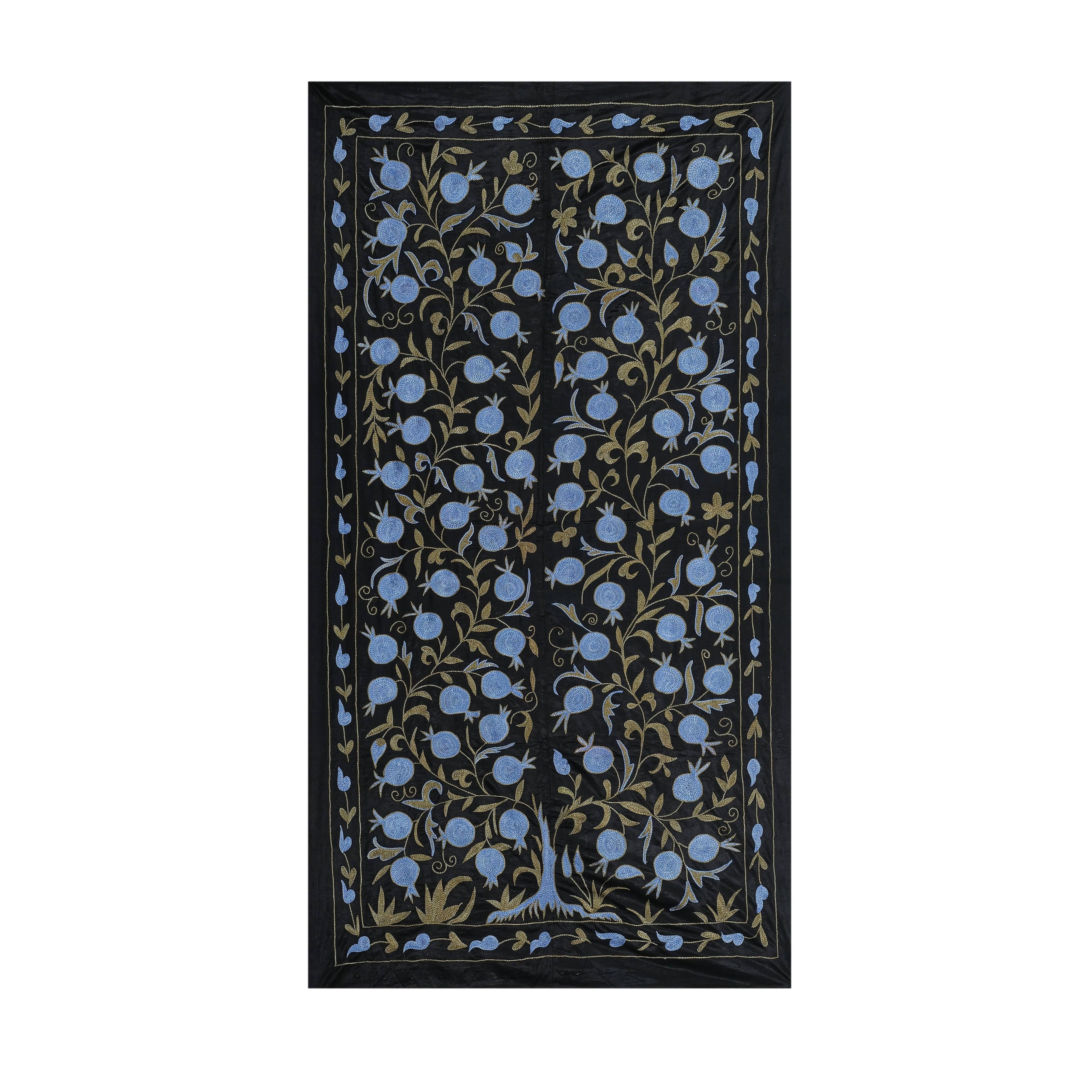 Silk Suzani Wall Hanging & Bedspread 3'4'' x 6'1''