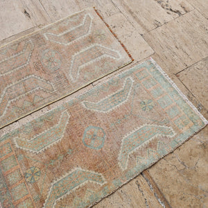 Vintage Turkish Yastik Rugs Set of 2 | 20'' x 37''