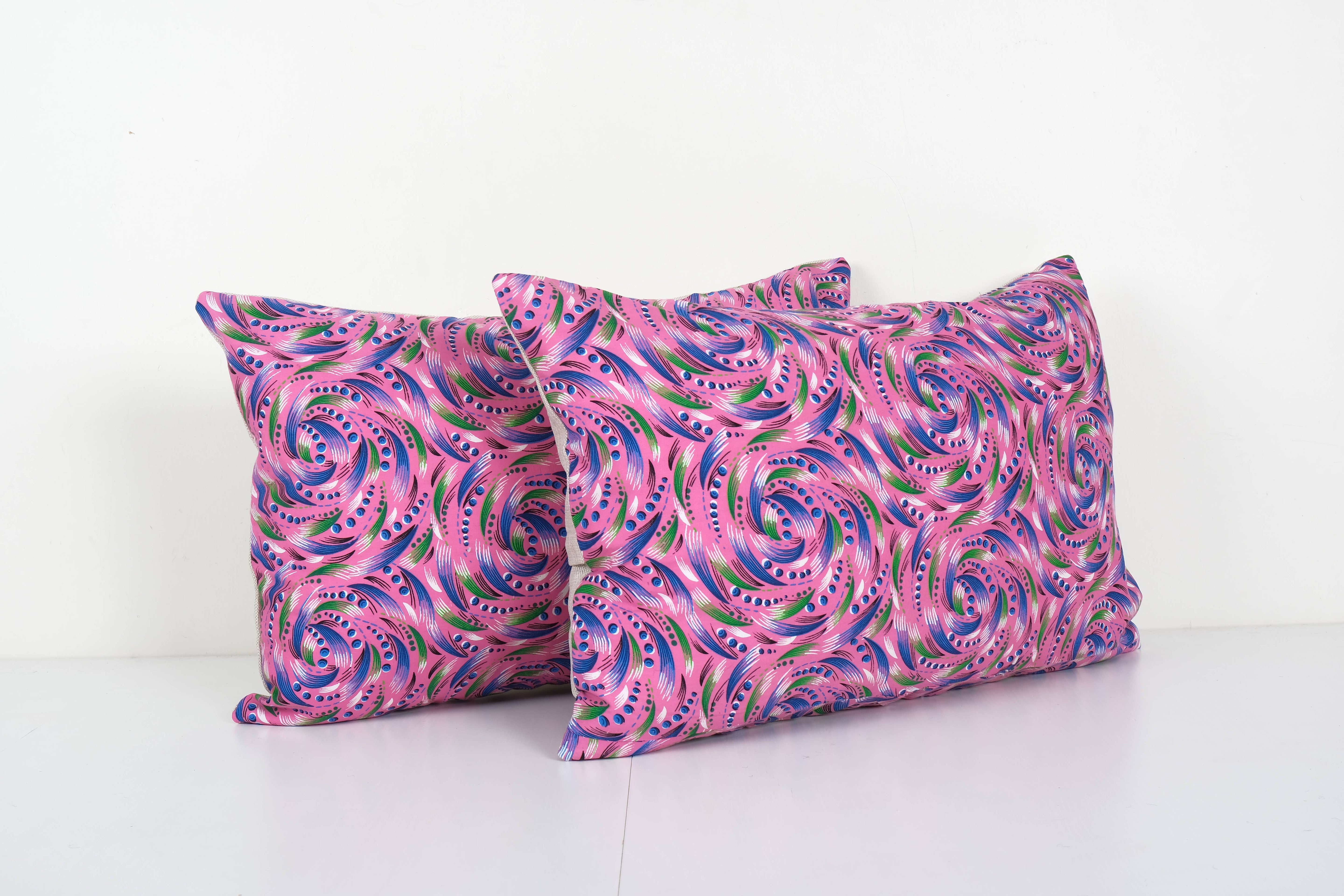 Uzbek Roller Printed Pillow Cover Set of 2 | 14'' x 23''