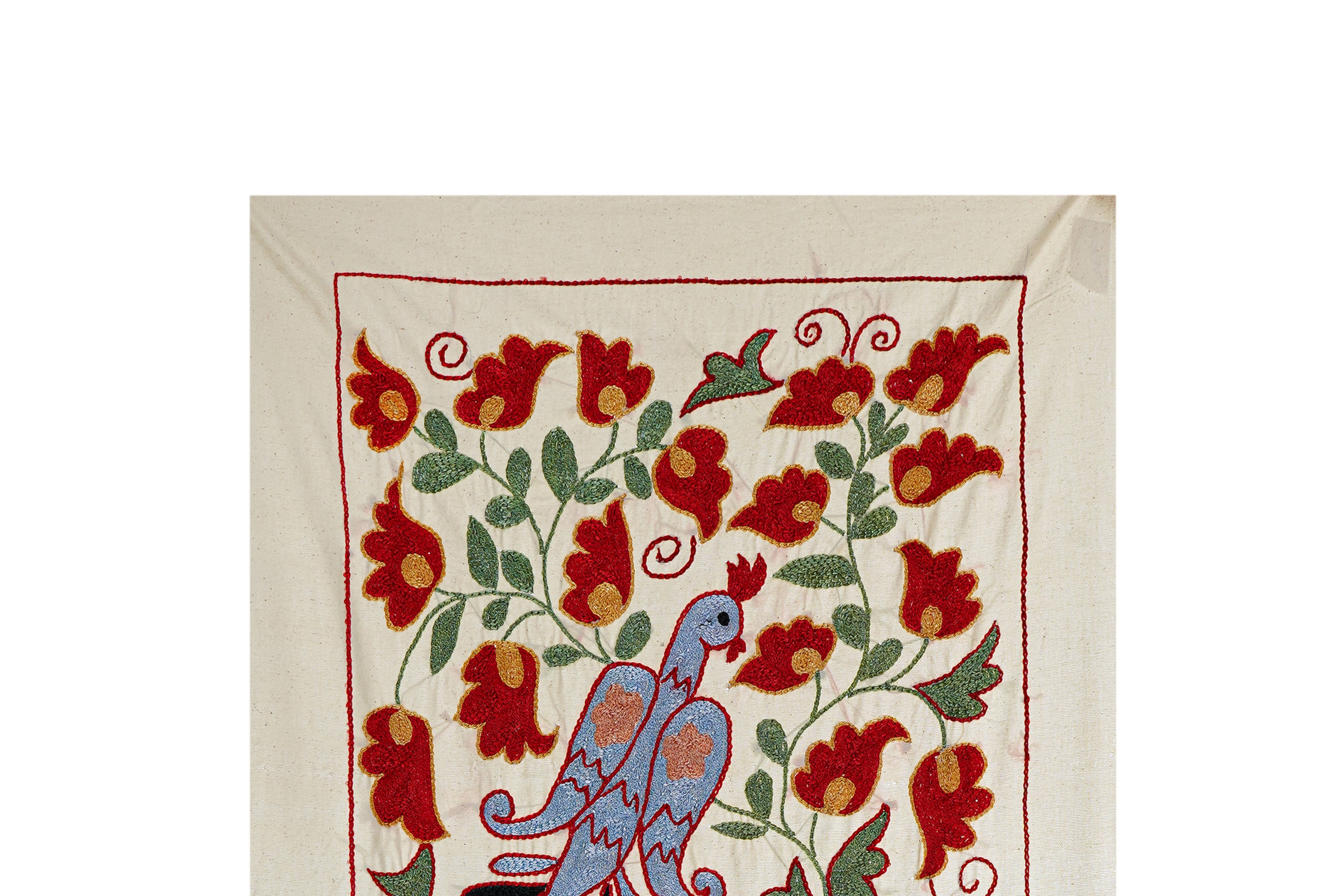 Bird Suzani Wall Hanging & Tablecloth | 20'' x 36''