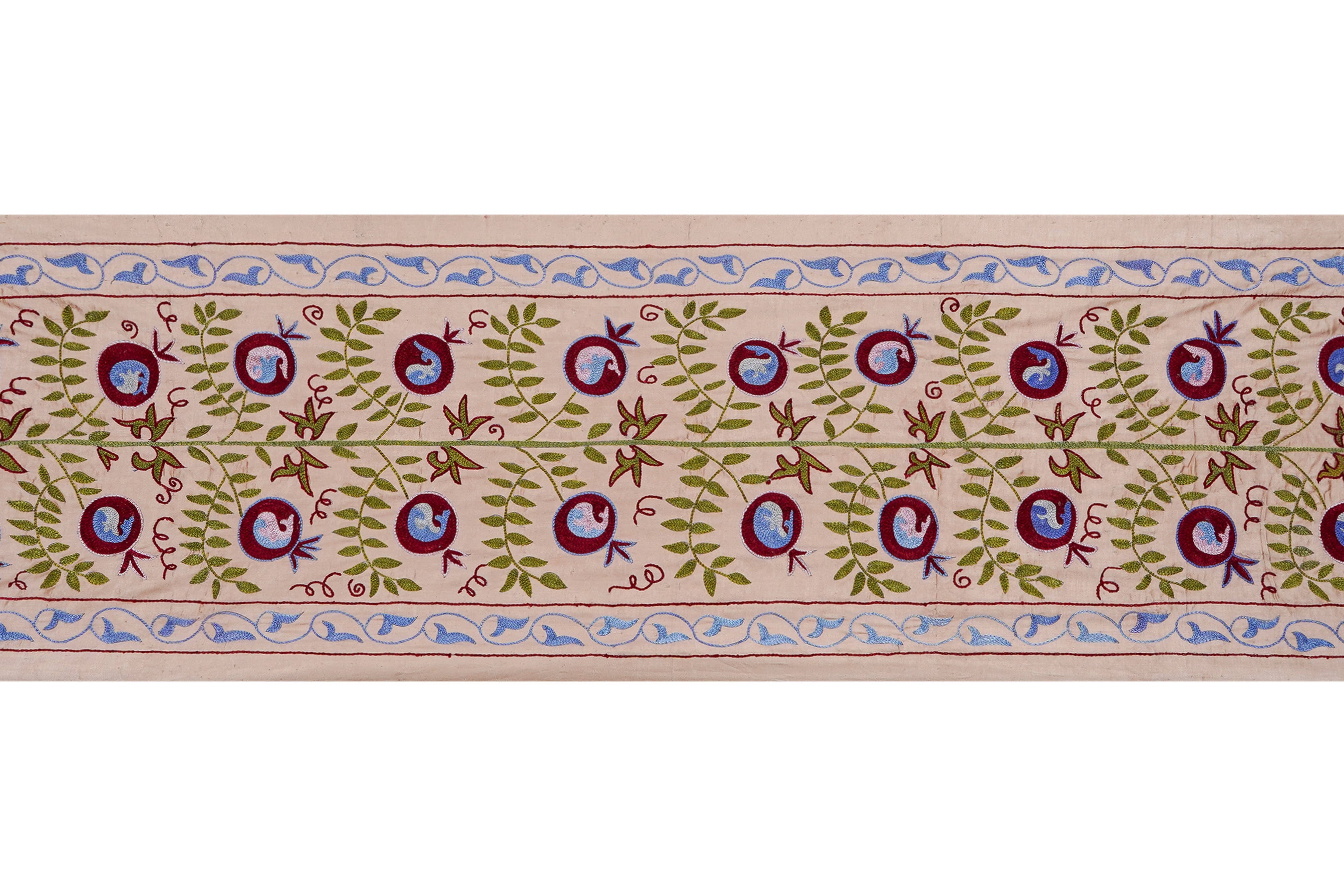 Hand-Embroidered Suzani Runner 1'9'' x 6'3''