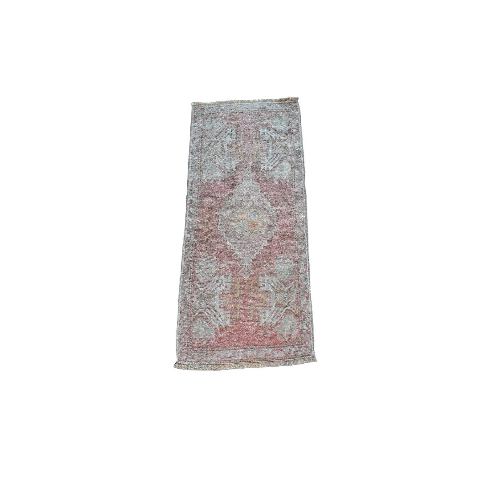 Vintage Oushak Rug 16'' x 38''