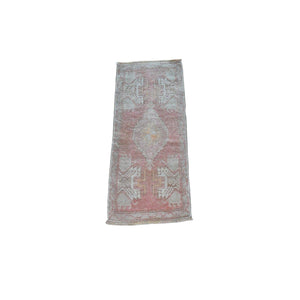 Vintage Oushak Rug 16'' x 38''