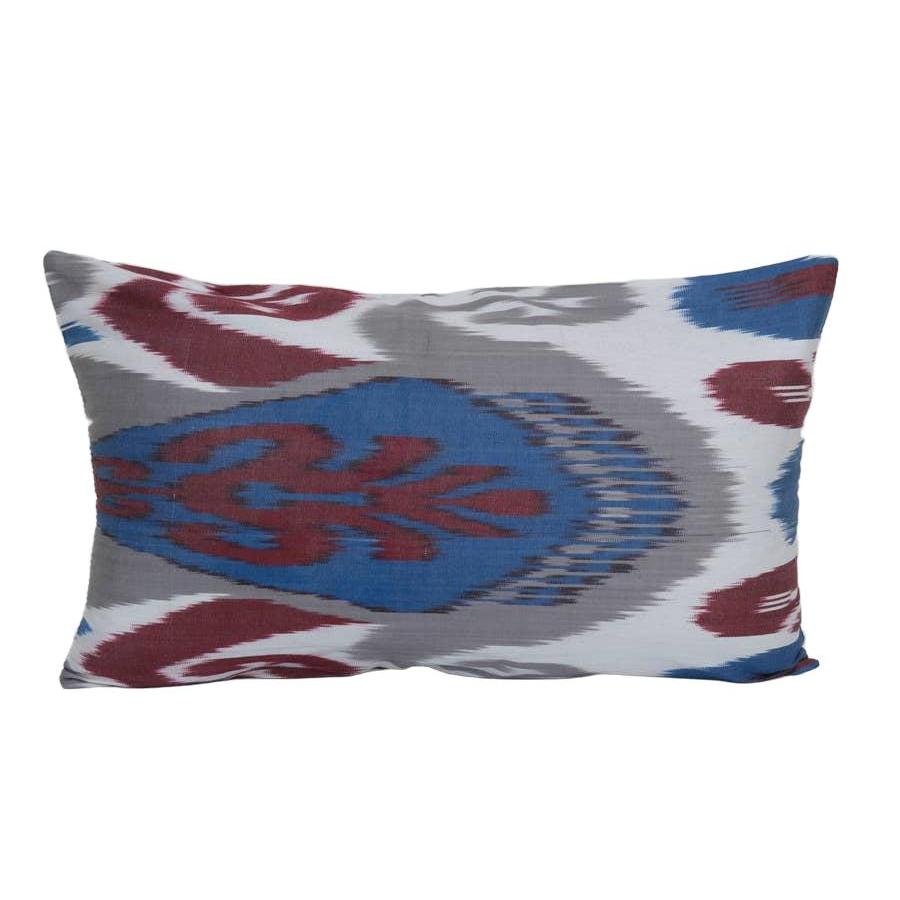 Silk Ikat Velvet Pillow Cover | 12'' x 22''