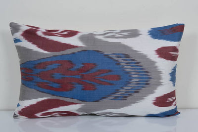 Silk Ikat Velvet Pillow Cover | 12'' x 22''