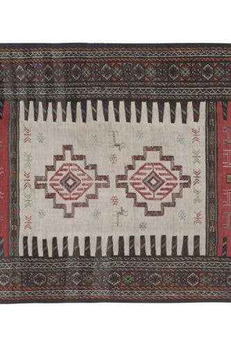 Vintage Turkish Soumac Kilim Rug 3'6'' x 6'1''