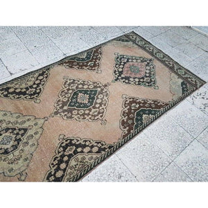 Vintage Turkish Anatolian Oushak Runner 3'8'' x 12'8''
