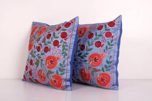 Silk Suzani Pillow Cover Set of 2 | 19'' x 19''