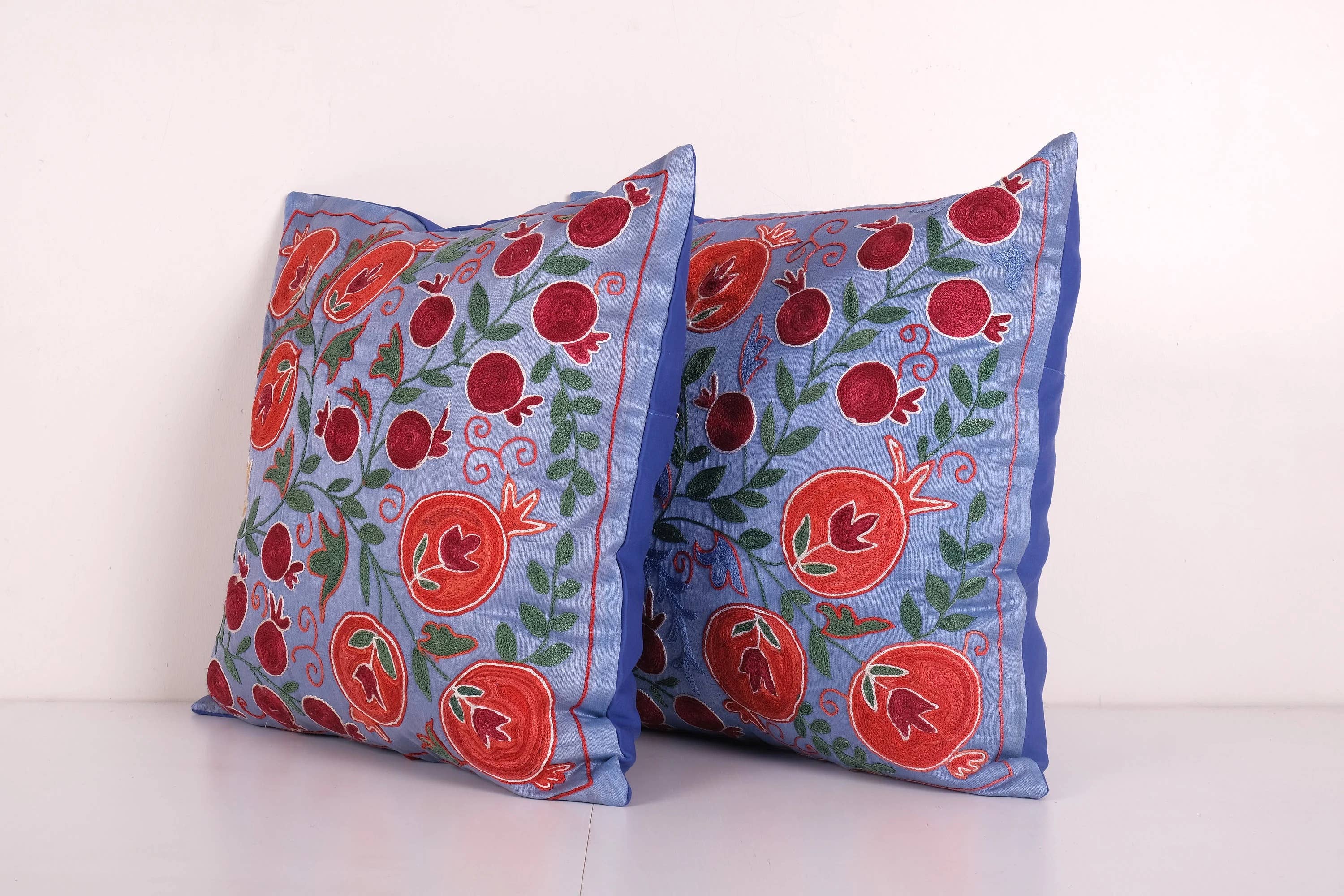 Silk Suzani Pillow Cover Set of 2 | 19'' x 19''