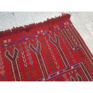 Vintage Turkish Karapinar Kilim Rug 5'8'' x 8'2''