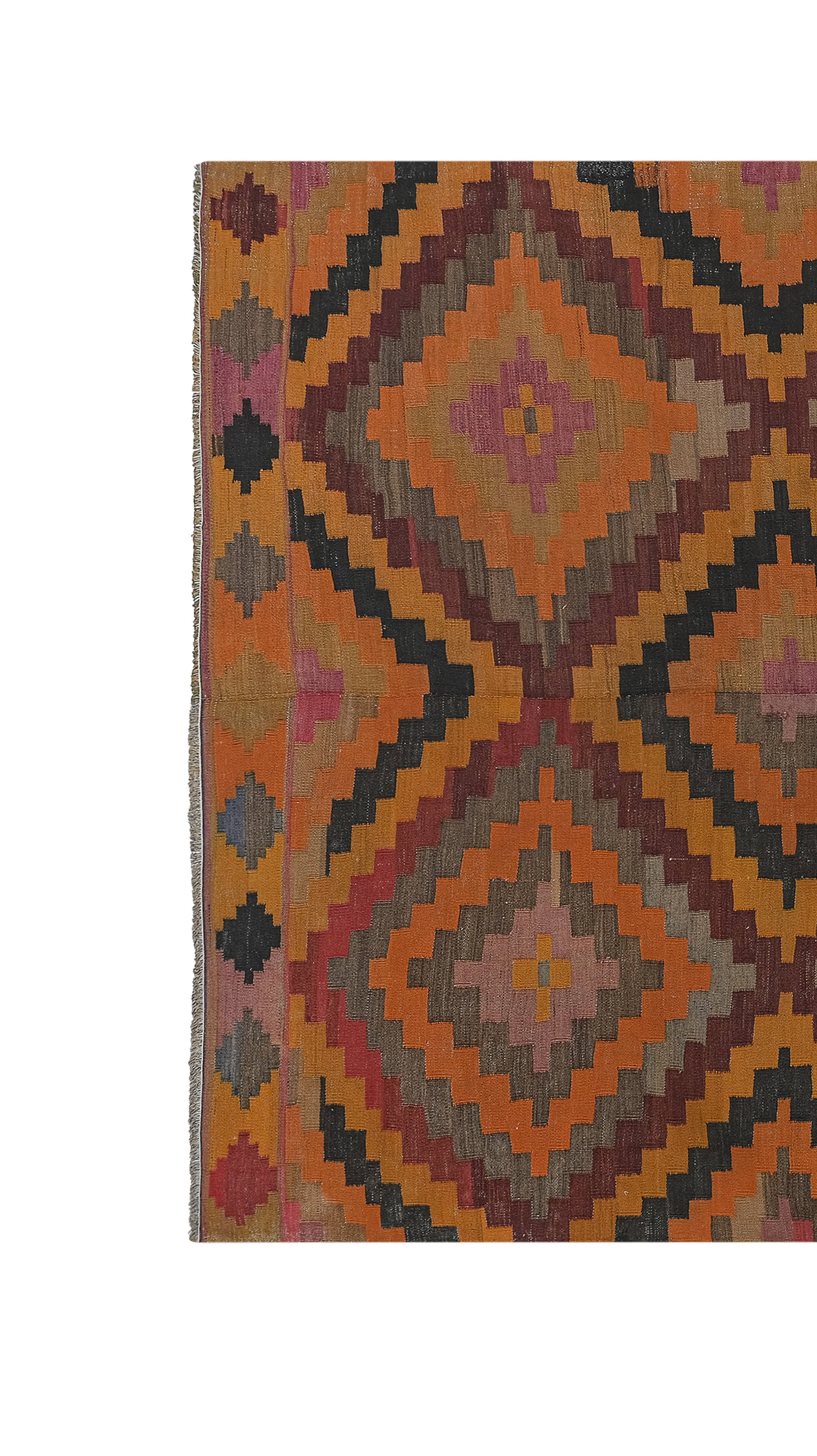 Vintage Turkish Kilim Rug 6'5'' x 10'6''