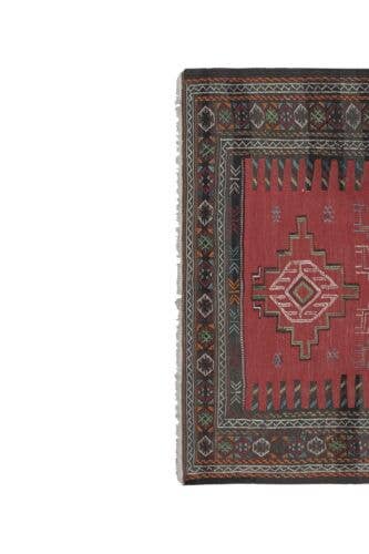 Vintage Turkish Soumac Kilim Rug 3'6'' x 6'1''